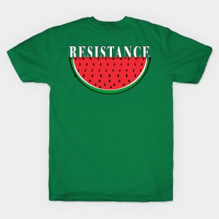 RESISTANCE Watermelon- Resistance Is Justified When People Are Occupied - Double-sided T-Shirt